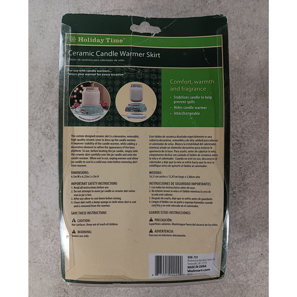 Ceramic Candle Warmer Skirt by Holiday Time - Picture 3 of 3